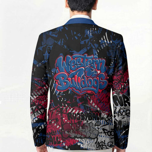 Western Bulldogs Blazer Urban Graffiti Street Art - Bold Abstract Spray Paint