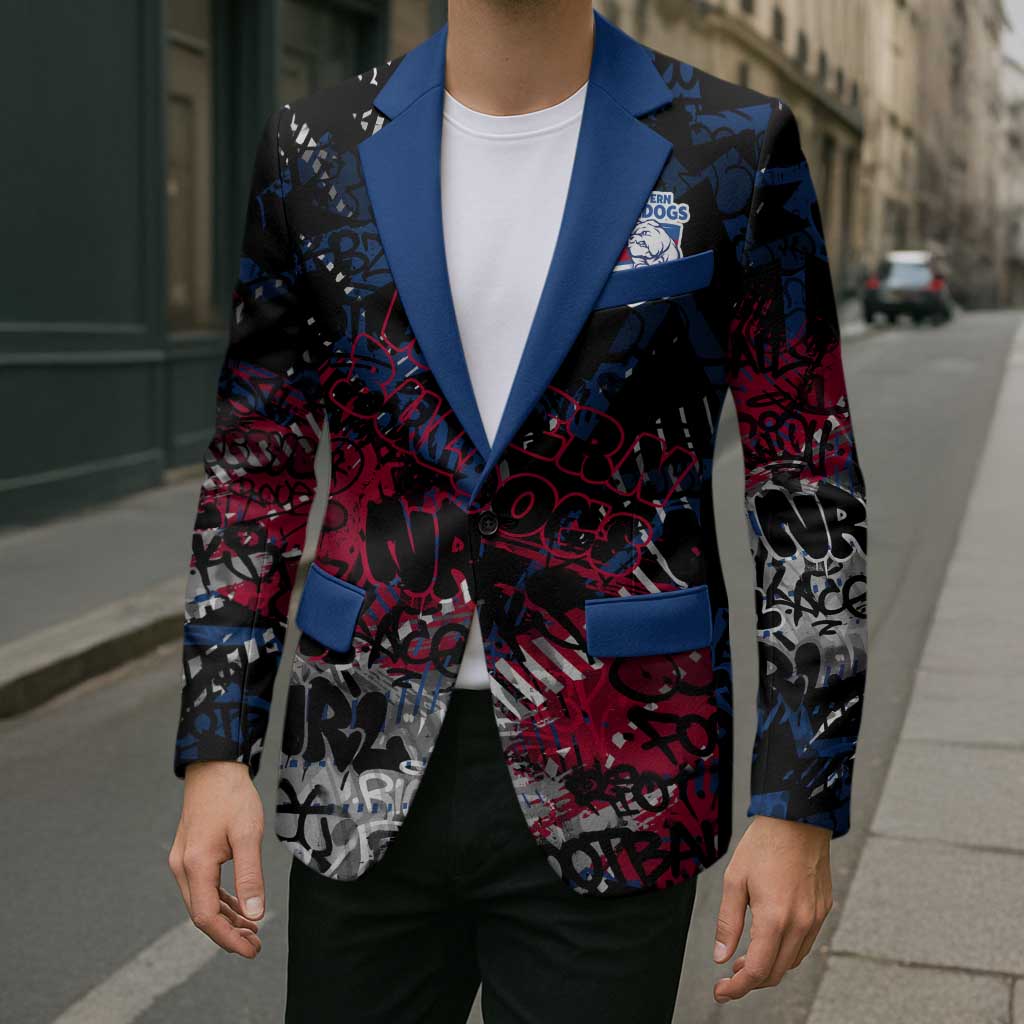 Western Bulldogs Blazer Urban Graffiti Street Art - Bold Abstract Spray Paint