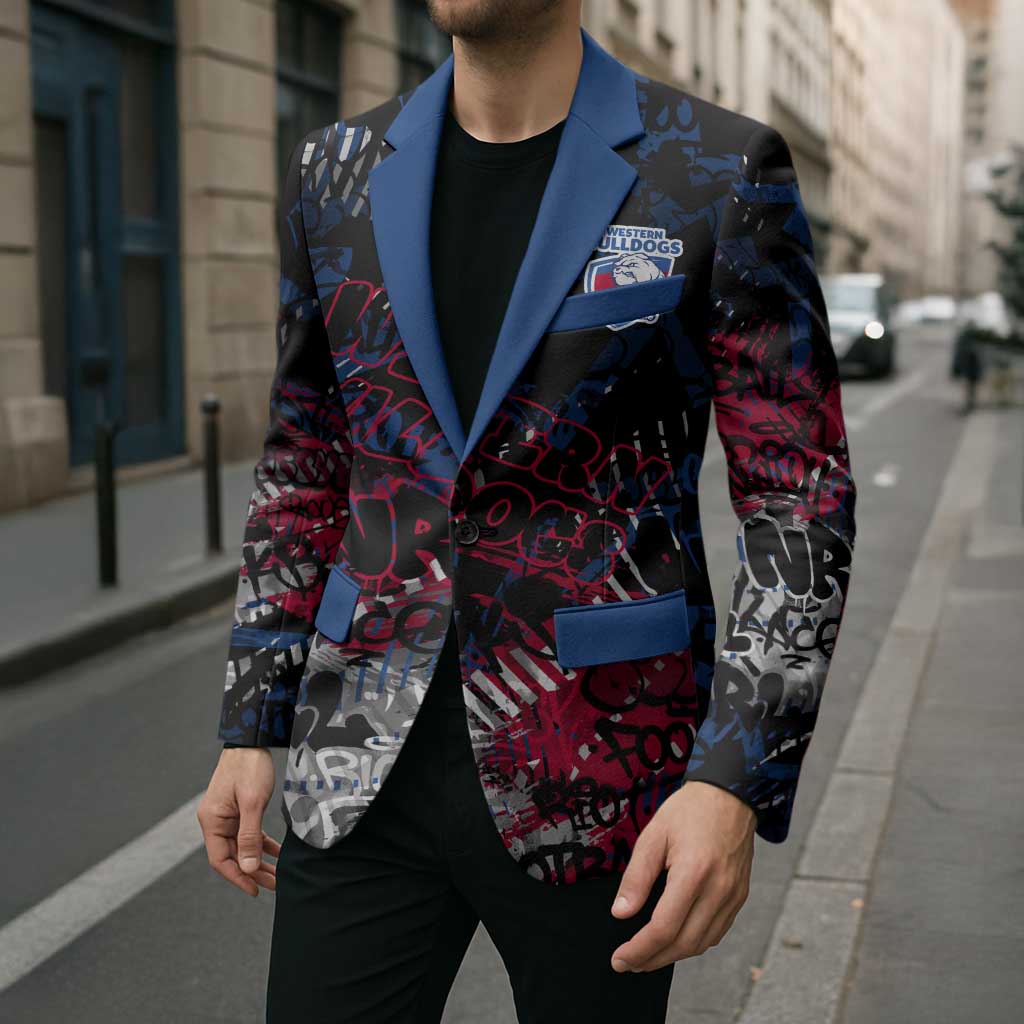 Western Bulldogs Blazer Urban Graffiti Street Art - Bold Abstract Spray Paint