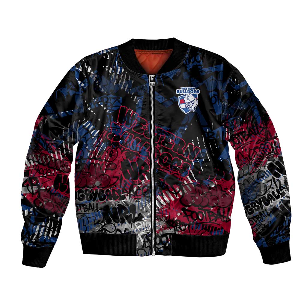 Western Bulldogs Bomber Jacket Urban Graffiti Street Art - Bold Abstract Spray Paint
