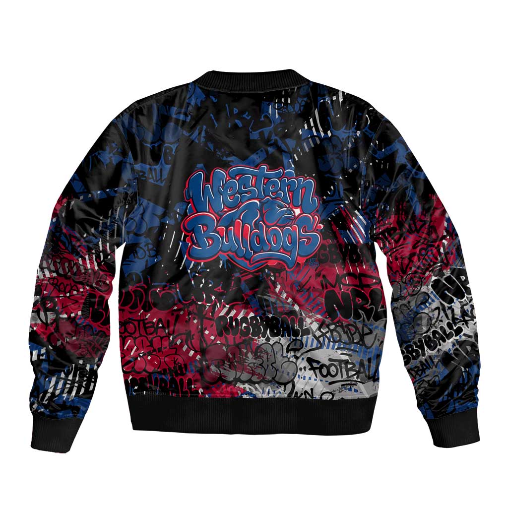 Western Bulldogs Bomber Jacket Urban Graffiti Street Art - Bold Abstract Spray Paint