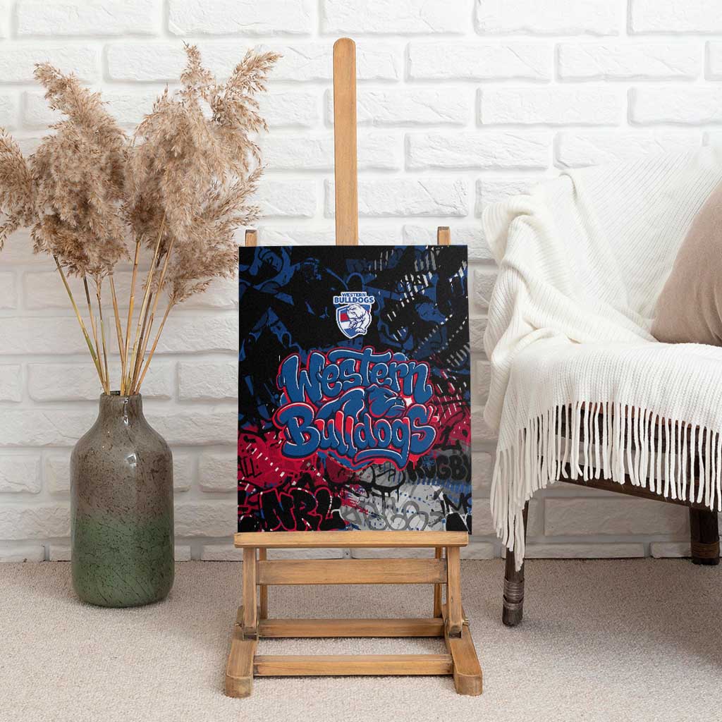 Western Bulldogs Canvas Wall Art Urban Graffiti Street Art - Bold Abstract Spray Paint