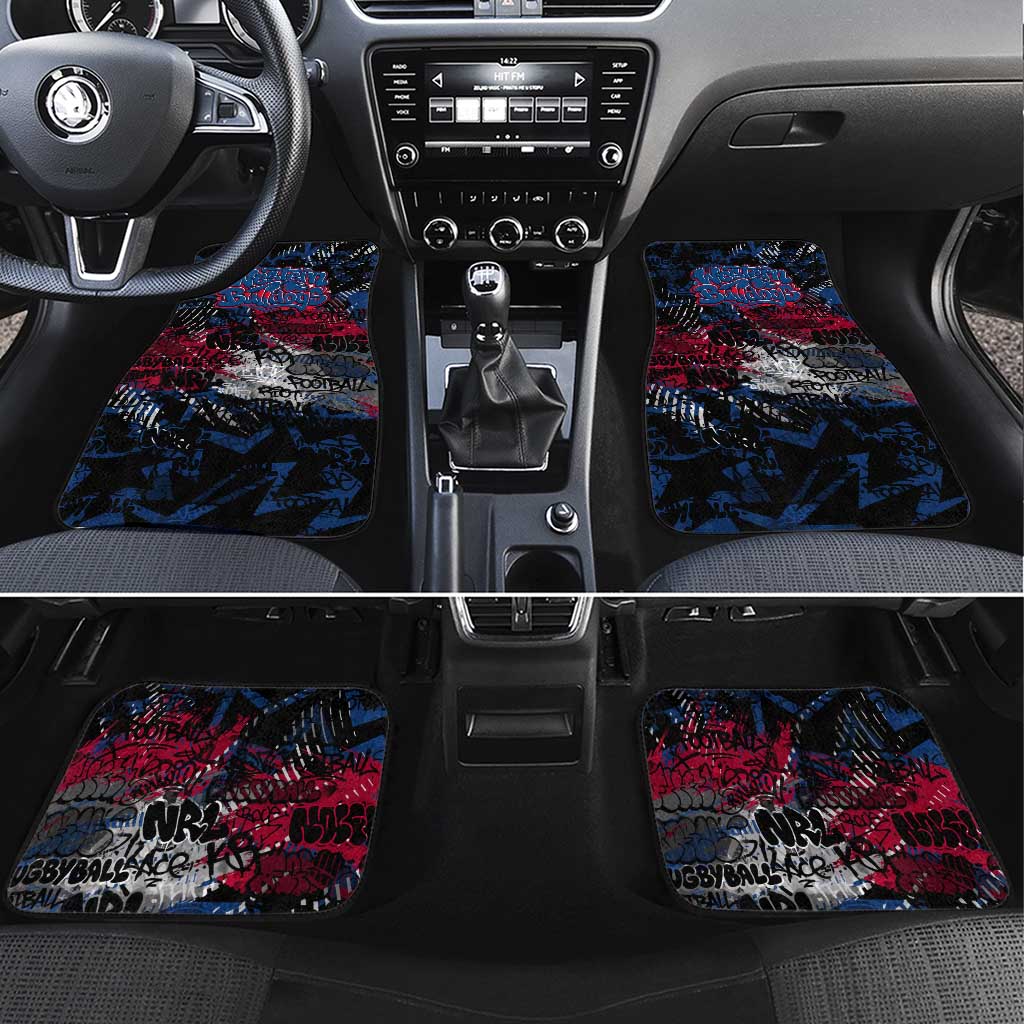 Western Bulldogs Car Mats Urban Graffiti Street Art - Bold Abstract Spray Paint