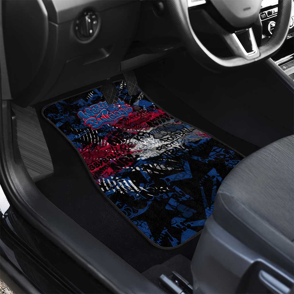 Western Bulldogs Car Mats Urban Graffiti Street Art - Bold Abstract Spray Paint