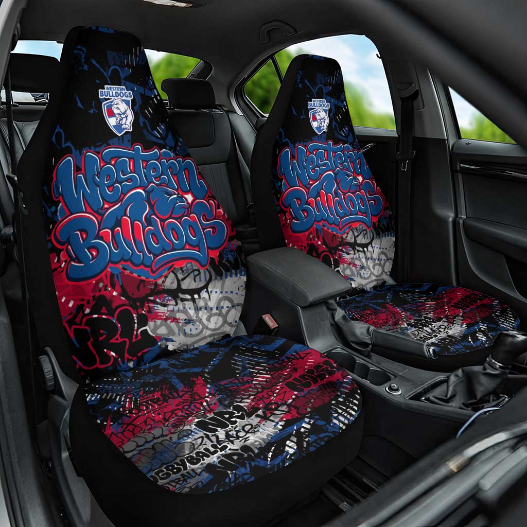 Western Bulldogs Car Seat Cover Urban Graffiti Street Art - Bold Abstract Spray Paint
