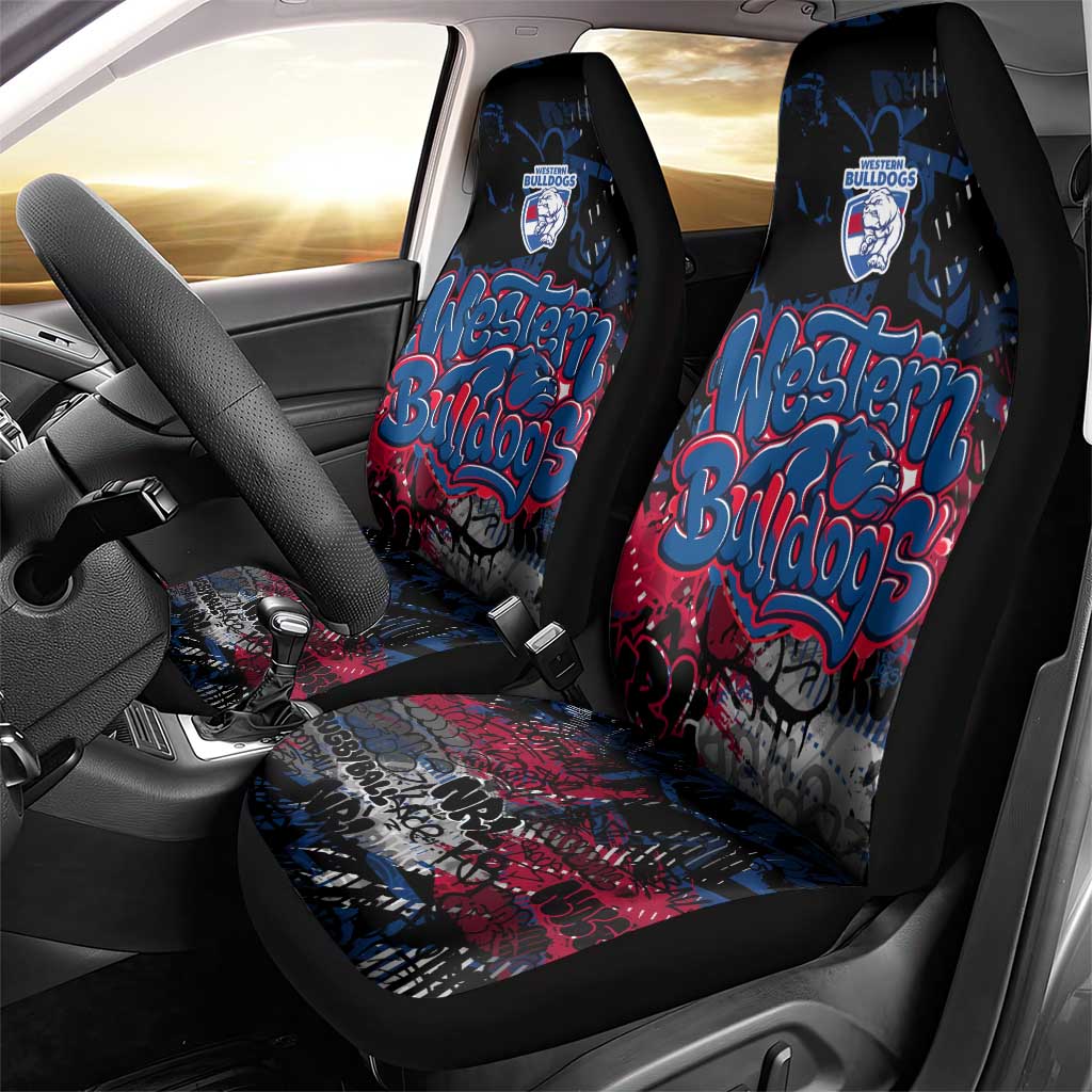 Western Bulldogs Car Seat Cover Urban Graffiti Street Art - Bold Abstract Spray Paint