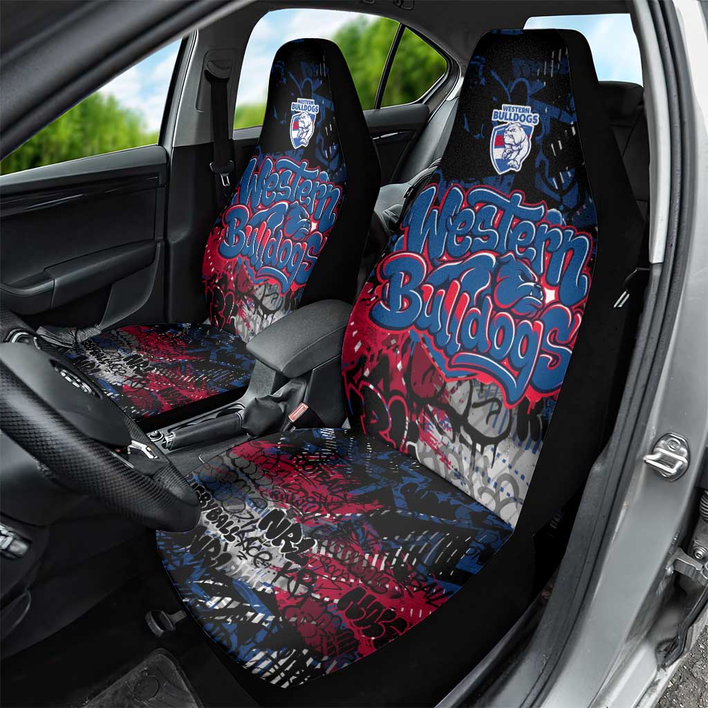 Western Bulldogs Car Seat Cover Urban Graffiti Street Art - Bold Abstract Spray Paint