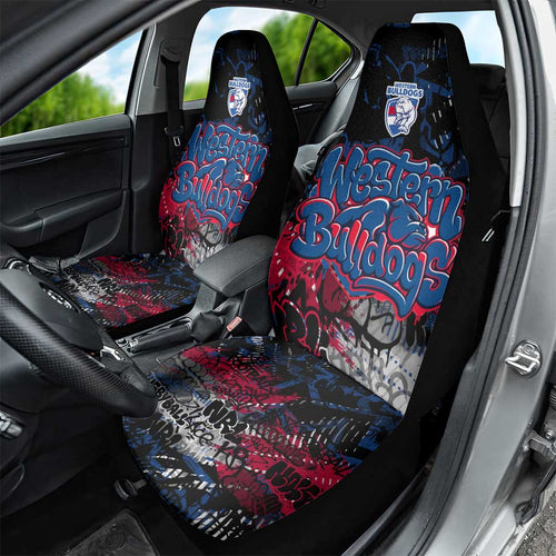 Western Bulldogs Car Seat Cover Urban Graffiti Street Art - Bold Abstract Spray Paint