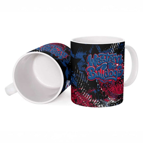 Western Bulldogs Ceramic Mug Urban Graffiti Street Art - Bold Abstract Spray Paint