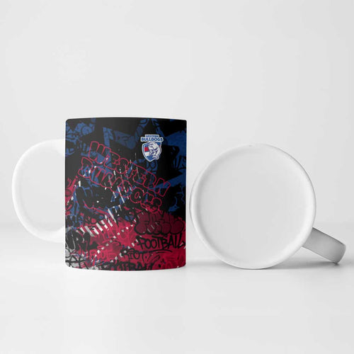 Western Bulldogs Ceramic Mug Urban Graffiti Street Art - Bold Abstract Spray Paint
