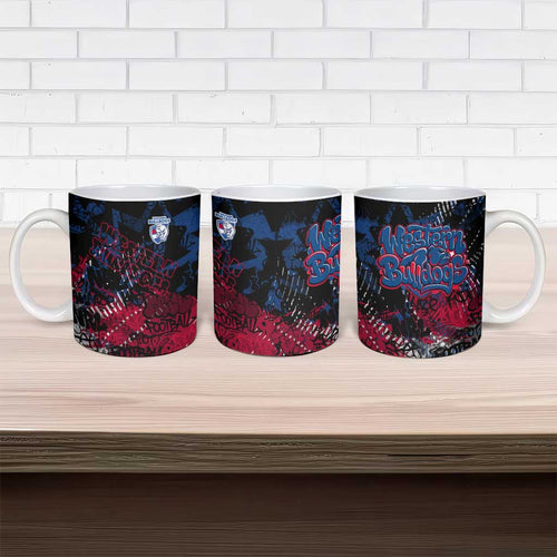 Western Bulldogs Ceramic Mug Urban Graffiti Street Art - Bold Abstract Spray Paint