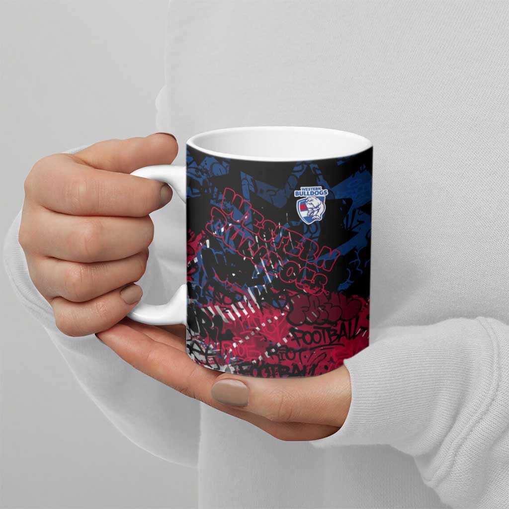 Western Bulldogs Ceramic Mug Urban Graffiti Street Art - Bold Abstract Spray Paint