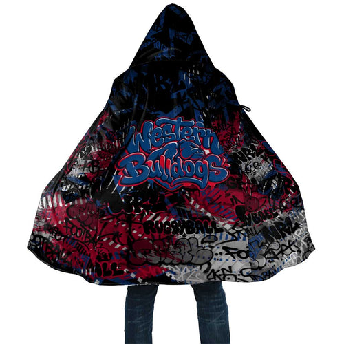 Western Bulldogs Cloak Urban Graffiti Street Art - Bold Abstract Spray Paint