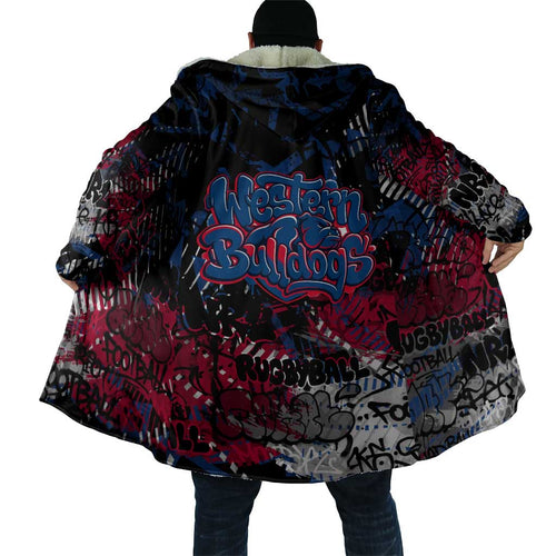 Western Bulldogs Cloak Urban Graffiti Street Art - Bold Abstract Spray Paint
