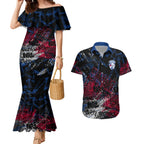 Western Bulldogs Couples Matching Mermaid Dress and Hawaiian Shirt Urban Graffiti Street Art - Bold Abstract Spray Paint