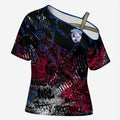 Western Bulldogs Cross Shoulder Shirt Urban Graffiti Street Art - Bold Abstract Spray Paint