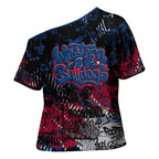 Western Bulldogs Cross Shoulder Shirt Urban Graffiti Street Art - Bold Abstract Spray Paint