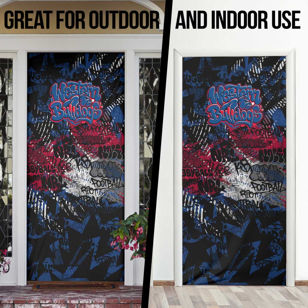 Western Bulldogs Door Cover Urban Graffiti Street Art - Bold Abstract Spray Paint