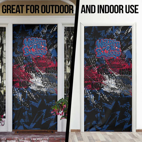 Western Bulldogs Door Cover Urban Graffiti Street Art - Bold Abstract Spray Paint
