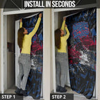 Western Bulldogs Door Cover Urban Graffiti Street Art - Bold Abstract Spray Paint