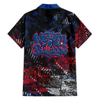 Western Bulldogs Family Matching Off Shoulder Maxi Dress and Hawaiian Shirt Urban Graffiti Street Art - Bold Abstract Spray Paint