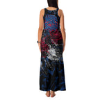 Western Bulldogs Family Matching Tank Maxi Dress and Hawaiian Shirt Urban Graffiti Street Art - Bold Abstract Spray Paint