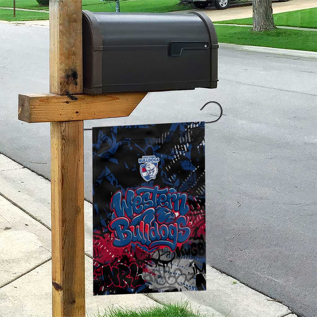 Western Bulldogs Garden Flag Urban Graffiti Street Art - Bold Abstract Spray Paint