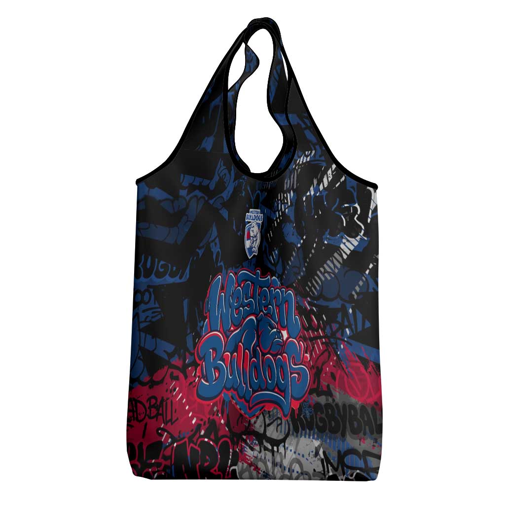 Western Bulldogs Grocery Bag Urban Graffiti Street Art - Bold Abstract Spray Paint