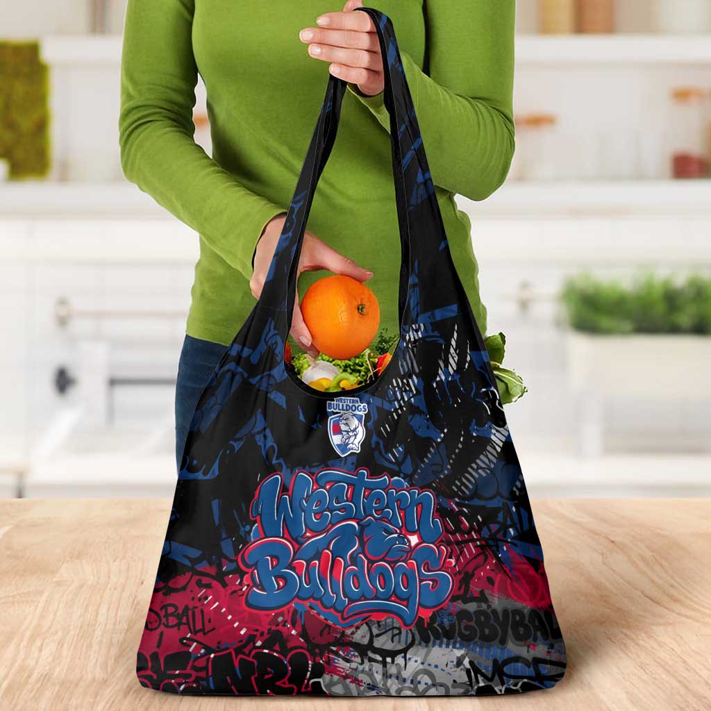 Western Bulldogs Grocery Bag Urban Graffiti Street Art - Bold Abstract Spray Paint