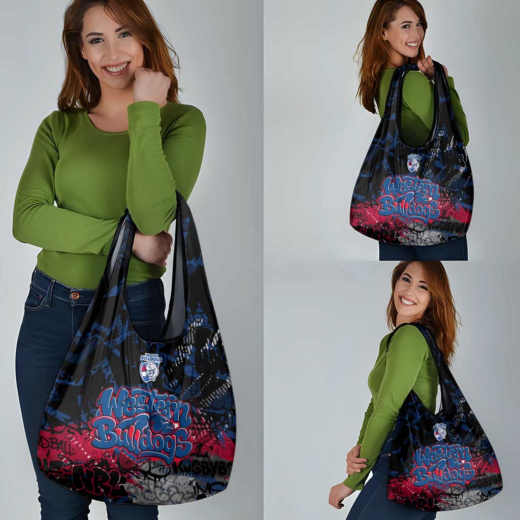 Western Bulldogs Grocery Bag Urban Graffiti Street Art - Bold Abstract Spray Paint