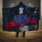 Western Bulldogs Hooded Blanket Urban Graffiti Street Art - Bold Abstract Spray Paint