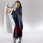 Western Bulldogs Hooded Blanket Urban Graffiti Street Art - Bold Abstract Spray Paint