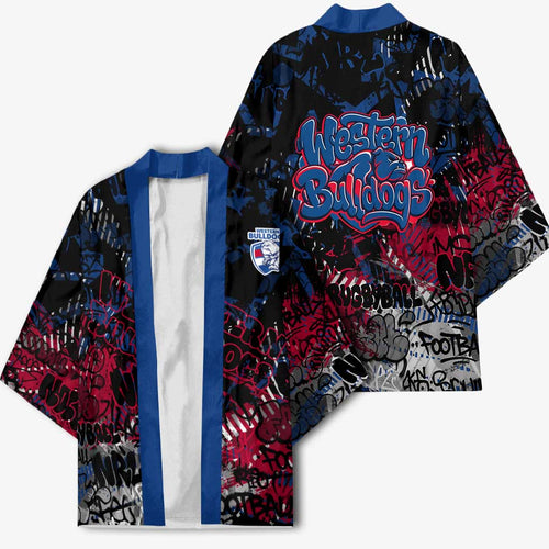 Western Bulldogs Kimono Urban Graffiti Street Art - Bold Abstract Spray Paint