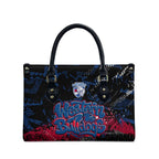 Western Bulldogs Leather Bag Urban Graffiti Street Art - Bold Abstract Spray Paint