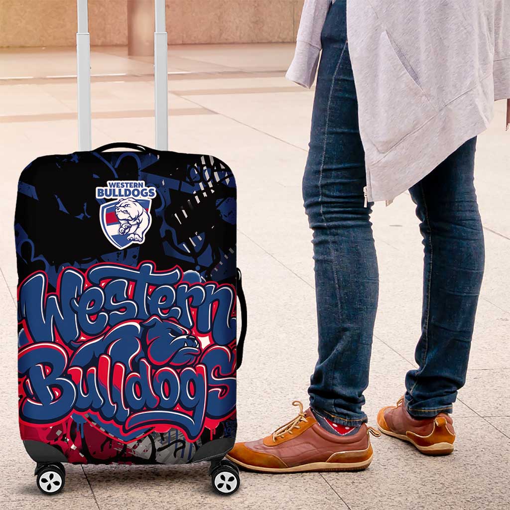 Western Bulldogs Luggage Cover Urban Graffiti Street Art - Bold Abstract Spray Paint