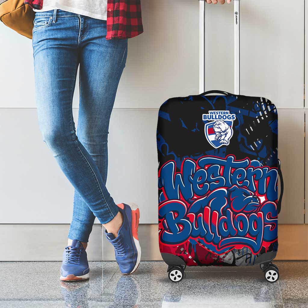 Western Bulldogs Luggage Cover Urban Graffiti Street Art - Bold Abstract Spray Paint