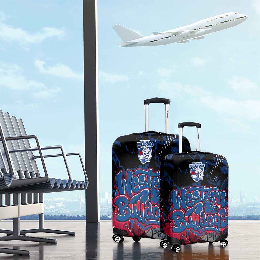 Western Bulldogs Luggage Cover Urban Graffiti Street Art - Bold Abstract Spray Paint