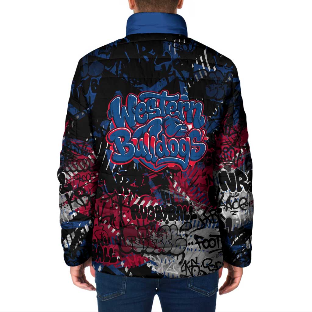 Western Bulldogs Padded Jacket Urban Graffiti Street Art - Bold Abstract Spray Paint