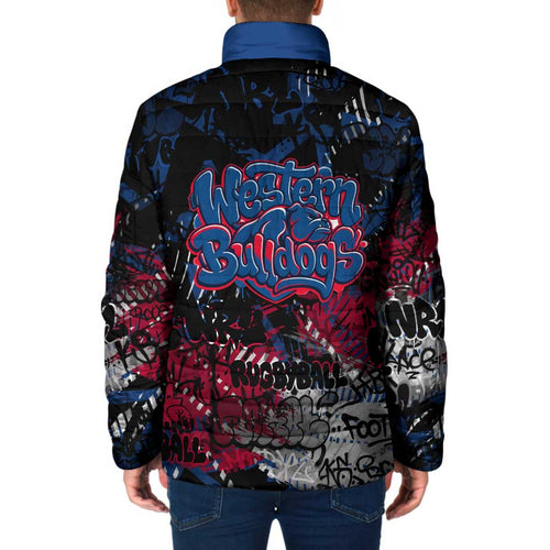 Western Bulldogs Padded Jacket Urban Graffiti Street Art - Bold Abstract Spray Paint