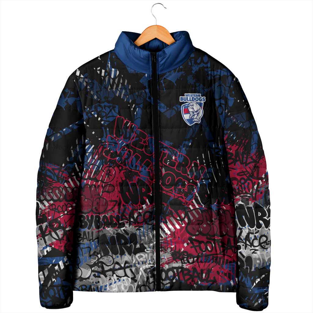 Western Bulldogs Padded Jacket Urban Graffiti Street Art - Bold Abstract Spray Paint
