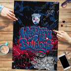 Western Bulldogs Puzzle Urban Graffiti Street Art - Bold Abstract Spray Paint