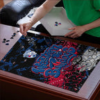 Western Bulldogs Puzzle Urban Graffiti Street Art - Bold Abstract Spray Paint