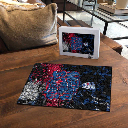 Western Bulldogs Puzzle Urban Graffiti Street Art - Bold Abstract Spray Paint