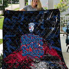 Western Bulldogs Quilt Urban Graffiti Street Art - Bold Abstract Spray Paint
