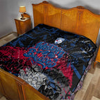 Western Bulldogs Quilt Urban Graffiti Street Art - Bold Abstract Spray Paint