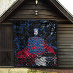 Western Bulldogs Quilt Urban Graffiti Street Art - Bold Abstract Spray Paint
