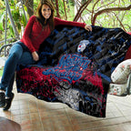 Western Bulldogs Quilt Urban Graffiti Street Art - Bold Abstract Spray Paint