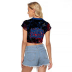 Western Bulldogs Raglan Cropped T Shirt Urban Graffiti Street Art - Bold Abstract Spray Paint