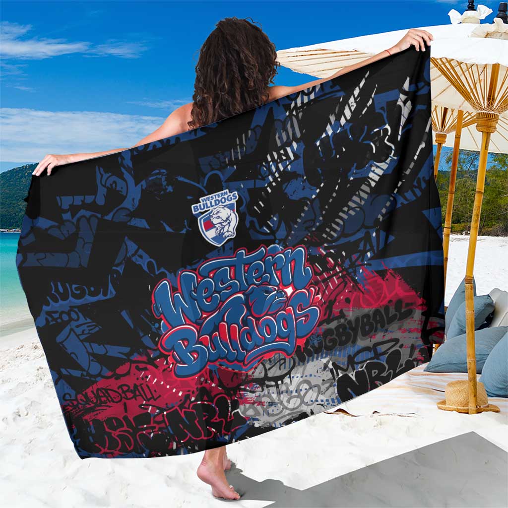 Western Bulldogs Sarong Urban Graffiti Street Art - Bold Abstract Spray Paint