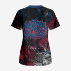 Western Bulldogs Scrub Top Urban Graffiti Street Art - Bold Abstract Spray Paint
